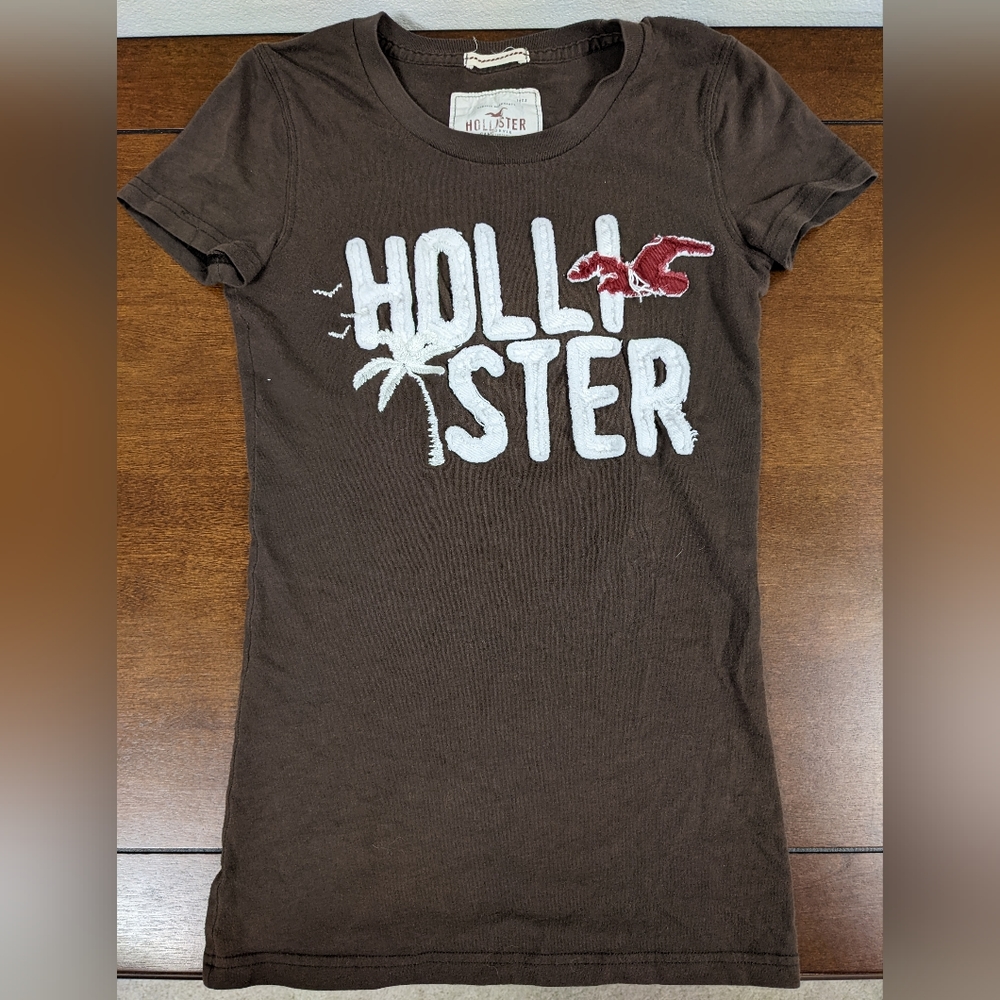Hollister Tee in Brown, Size XS